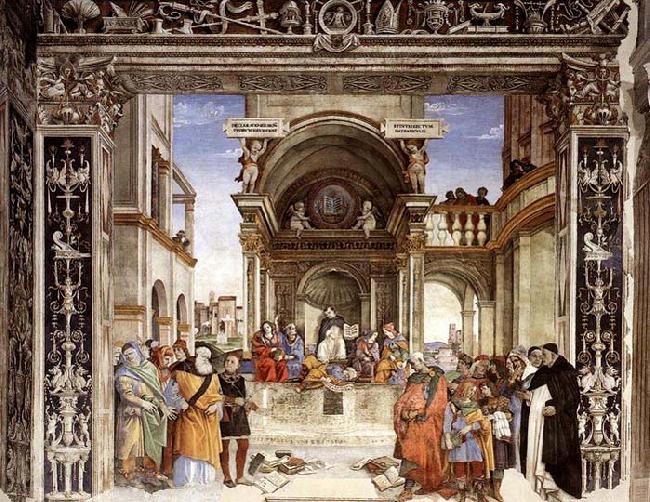 LIPPI, Filippino Triumph of St Thomas Aquinas over the Heretics